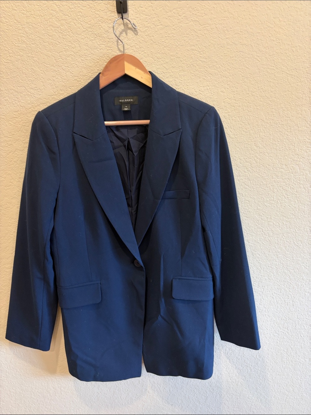 Halogen Navy Women's Single-Button Blazer